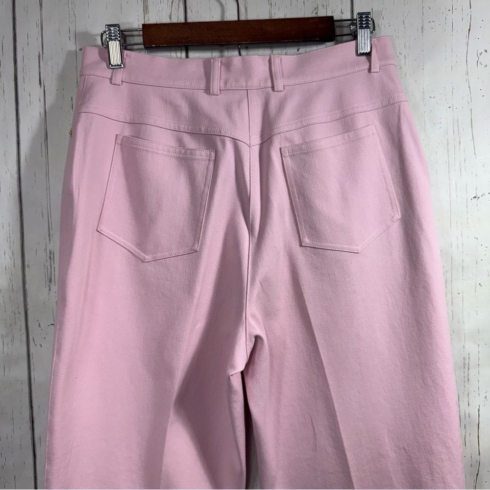 St John Sport Essentials By Marie Gray Stretch Light Pink Crop High Waist Pants - Picture 7 of 15